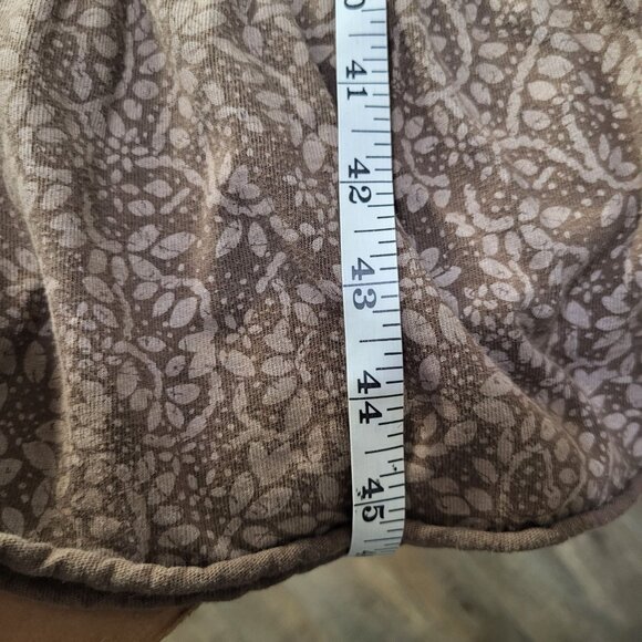 Fresh Produce Women's Large Maxi Dress Brown Print Ruffle Sleeveless Casual - Picture 11 of 11